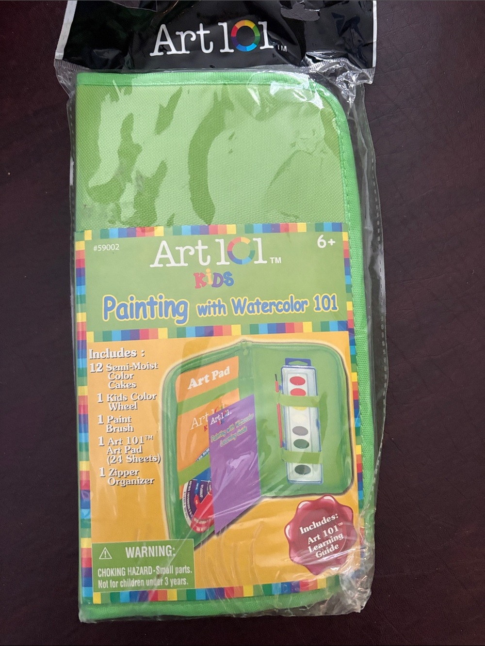 Art 101 Kids Painting with Watercolor 101 — Green Carrying Case